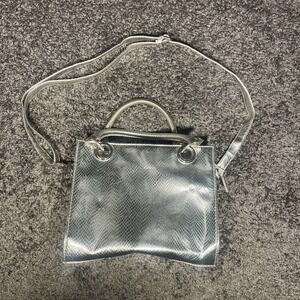 Geir Ness Norway Metallic Silver Purse Hand bag Glam Maximalism